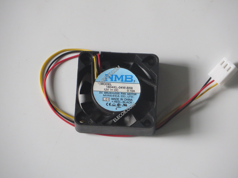 NMB 1604KL-04W-B59-L01 12V 0.1A 3wires Cooling Fan