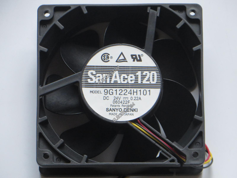 Sanyo 9G1224H101 24V 0,22A 3wires Cooling Fan 