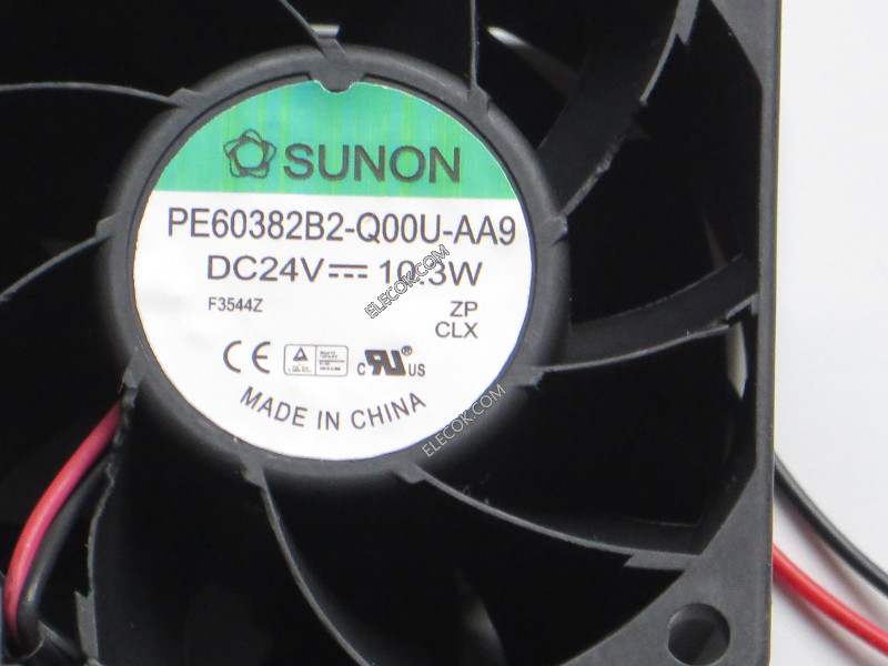 SUNON   PE60382B2-Q00U-AA9   24V  10.3W  2wires Cooling Fan