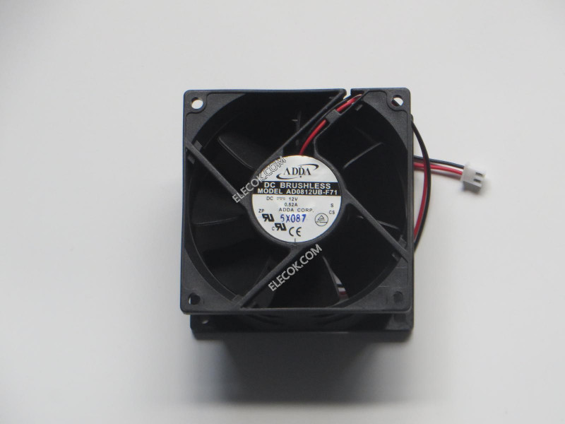 ADDA AD0812UB-F71 12V 0,52A 2 ledninger Cooling Fan 