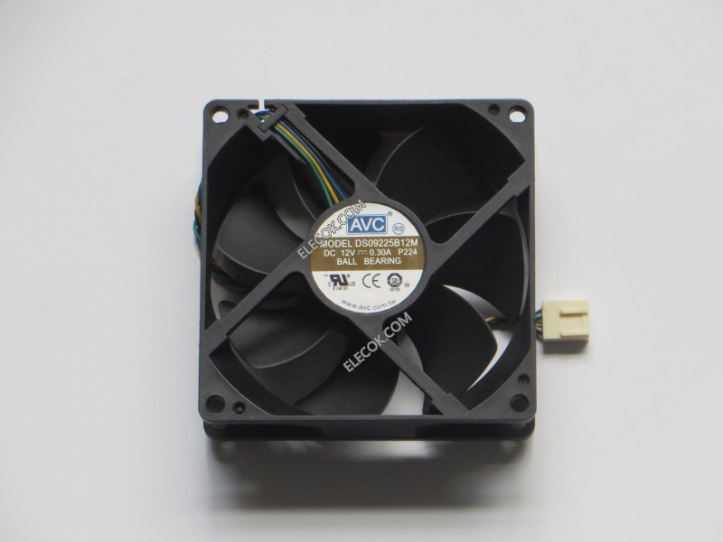 AVC DS09225B12M 12V 0,3A 4 cable Enfriamiento Ventilador 