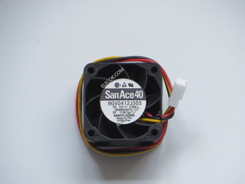 Sanyo 9GV0412J303 12V 0,6A 3 cable Enfriamiento Ventilador 