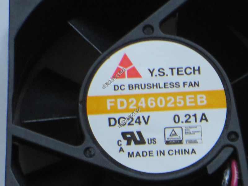 Y.S.TECH FD246025EB 24V 0,21A 2 câbler Ventilateur Remis à Neuf 
