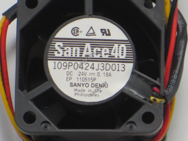 Sanyo 109P0424J3D013 24V 0,18A 3 fili Ventilatore 