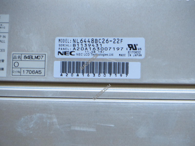 NL6448BC26-22F 8,4" a-Si TFT-LCD Panel para NEC usado 