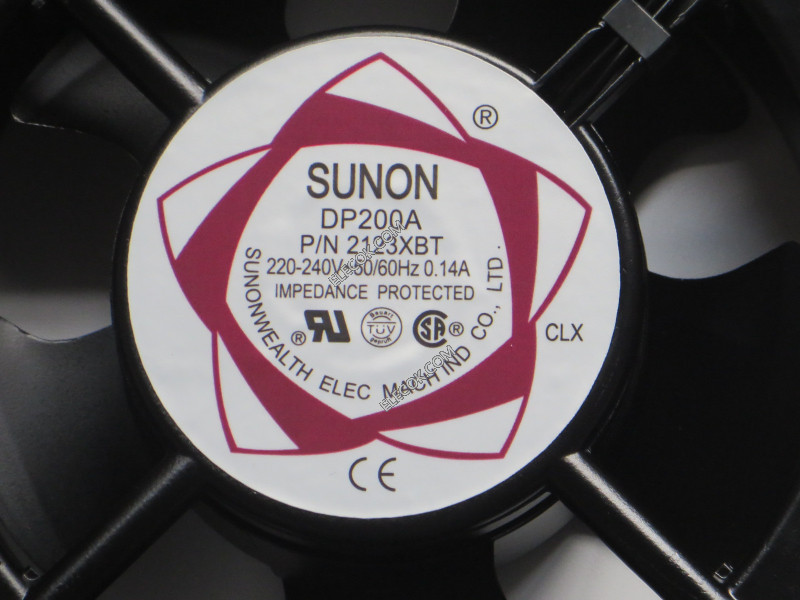 SUNON 2123XBT 220/240V 0,14A Koelventilator met stopcontact connection 