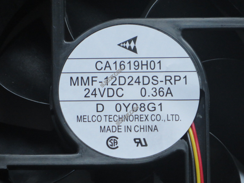 Mitsubishi CA1619H01 MMF-12D24DS-RP1 24V 0,36A 3 draden 120*120*38MM Koelventilator New(7 blades) 