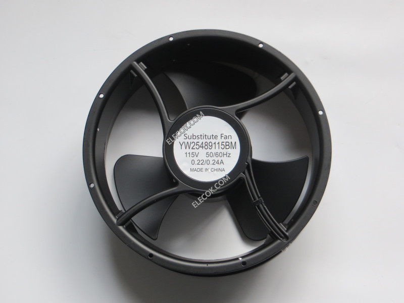 Y.S.TECH YW25489115BM 115V 0.22/0.24A Cooling Fan, substitute with wire connection