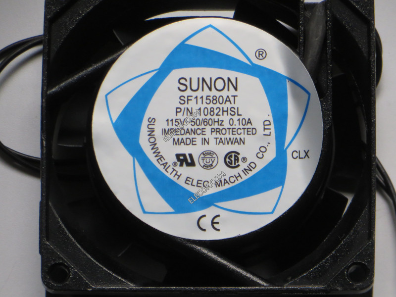 SUNON SF11580AT 115V 0.10A 2cable enfriamiento ventilador 