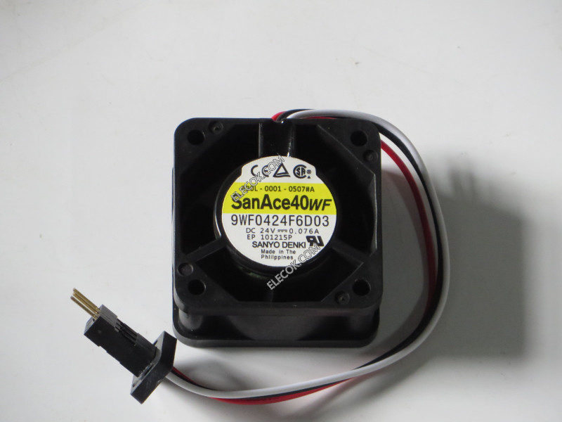 Sanyo A90L-0001-0507#A  9WF0424F6D03  24V 0.076A 3wires Cooling Fan Refurbished