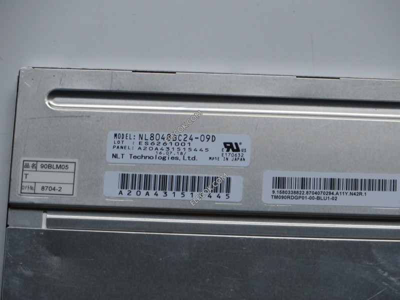 NL8048BC24-09D 9.0" a-Si TFT-LCD Paneel voor NEC gebruikt 