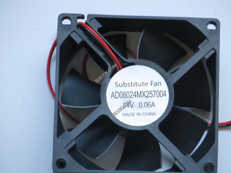 ADDA AD08024MX257004 24V 0.06A 2wires Cooling Fan substitute 