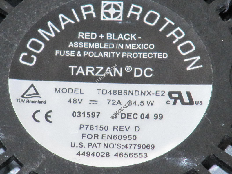 Comair Rotron TD48B6NDNX-E2 48V 0,72A 34,5W 3 ledninger Kjølevifte 