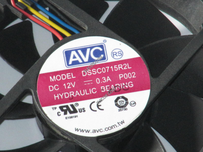 AVC DSSC0715R2L 12V 0,3A 4 câbler HYDRULIC Ventilateur 
