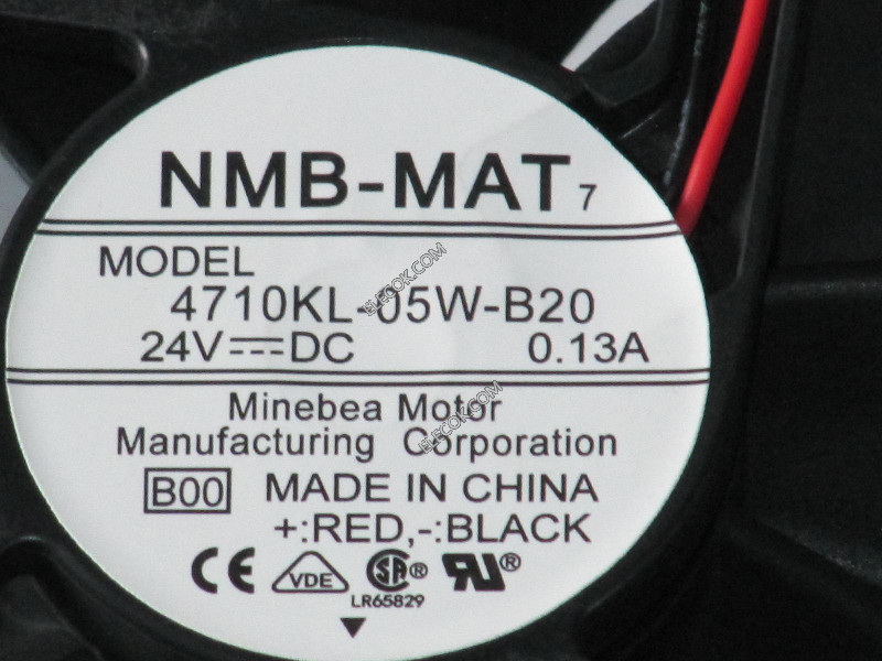 NMB 4710KL-05W-B20-B00 24V 0,13A 2 kablar Kylfläkt 