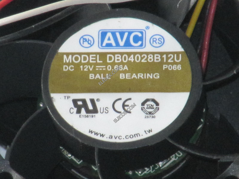 AVC DB04028B12U P066 12V 0,66A 7,92W 4wires cooling fan 