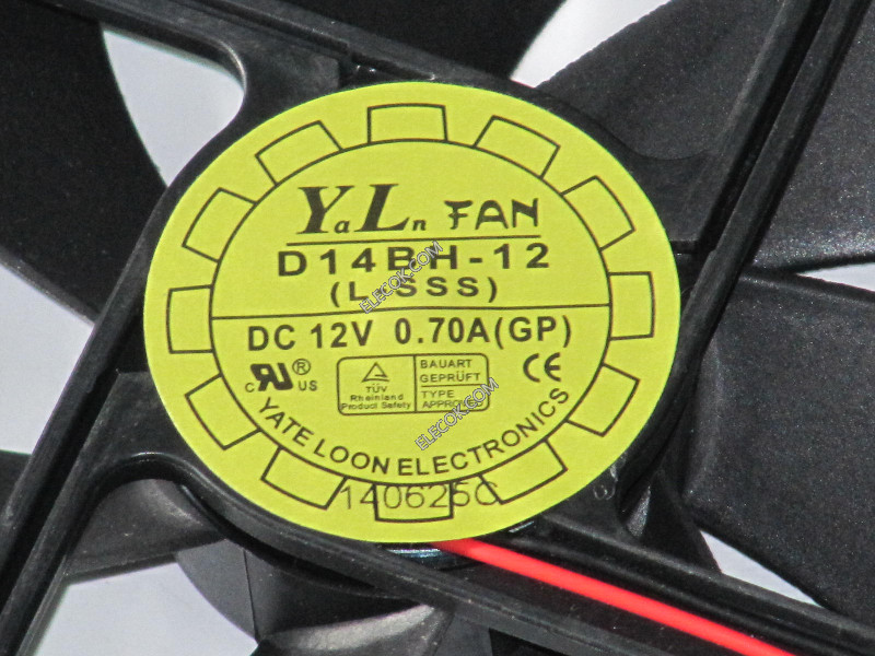 YATE LOON D14BH-12 12V 0.7A 2wires Cooling Fan