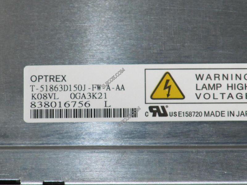 T-51863D150J-FW-A-AA 15.0" a-Si TFT-LCD Panneau pour OPTREX Inventory new 