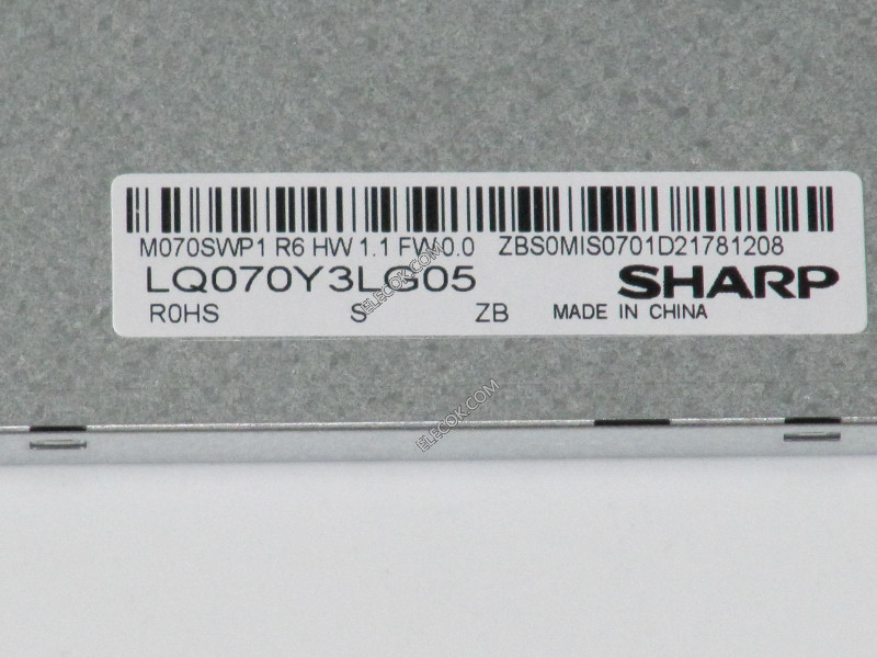 LQ070Y3LG05 7.0" a-Si TFT-LCD Paneel voor SHARP 