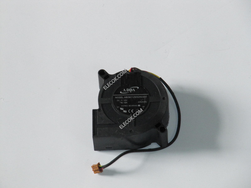 ADDA AB06012MX250300 12V 0,18A 3 câbler ventilateur 