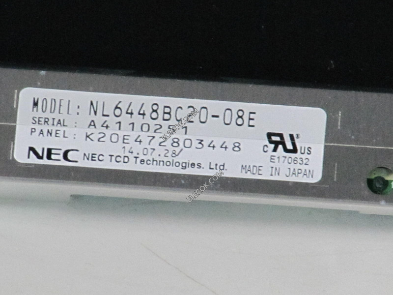 NL6448BC20-08E 6.5" a-Si TFT-LCD パネルにとってNEC 在庫新品