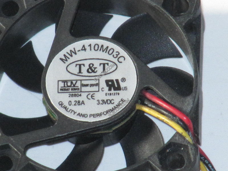 T&T MW-410M03C 4010 DC3.3V 0.28A 냉각 팬 