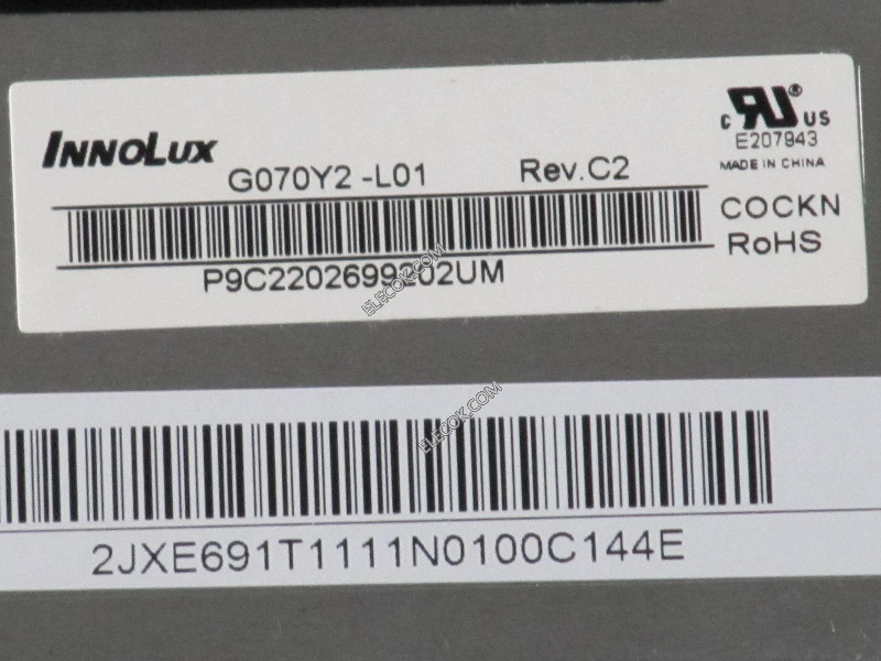 G070Y2-L01 7.0" a-Si TFT-LCD Panneau pour CMO 