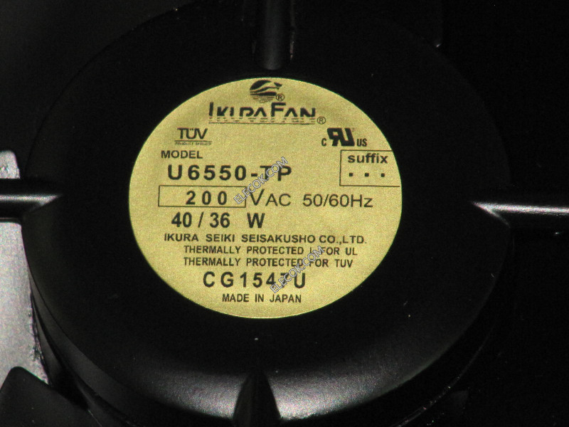 IKURA ファンU6550-TP 200V 0.2/0.18A 40/36W 冷却ファン