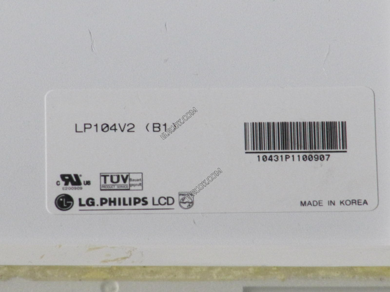 LP104V2-B1 10,4" a-Si TFT-LCD Panneau pour LG.Philips LCD usagé 
