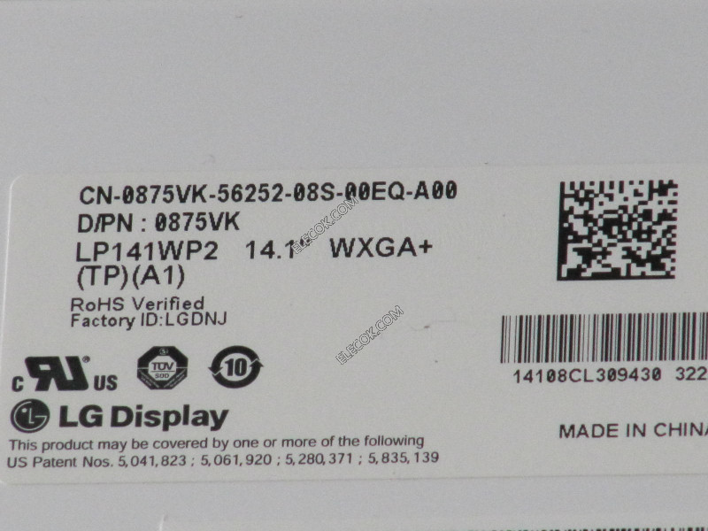 LP141WP2-TPA1 14.1" a-Si TFT-LCD Panel for LG Display
