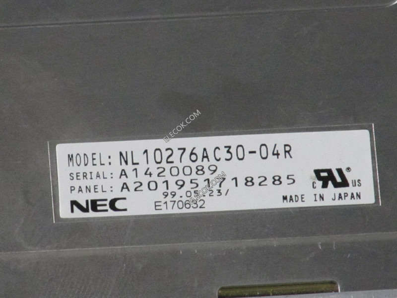 NL10276AC30-04R 15.0" a-Si TFT-LCD Panel dla NEC 