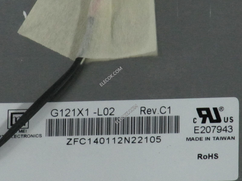 G121X1-L02 12,1" a-Si TFT-LCD Panneau pour CMO 