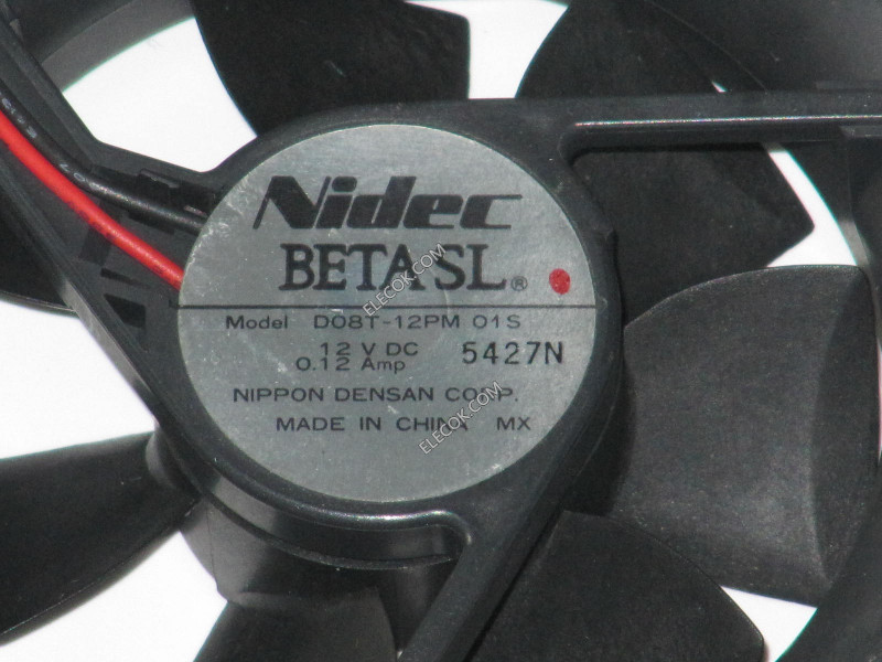 Nidec D08T-12PM 01S 12V 0.12A 2線冷却ファン