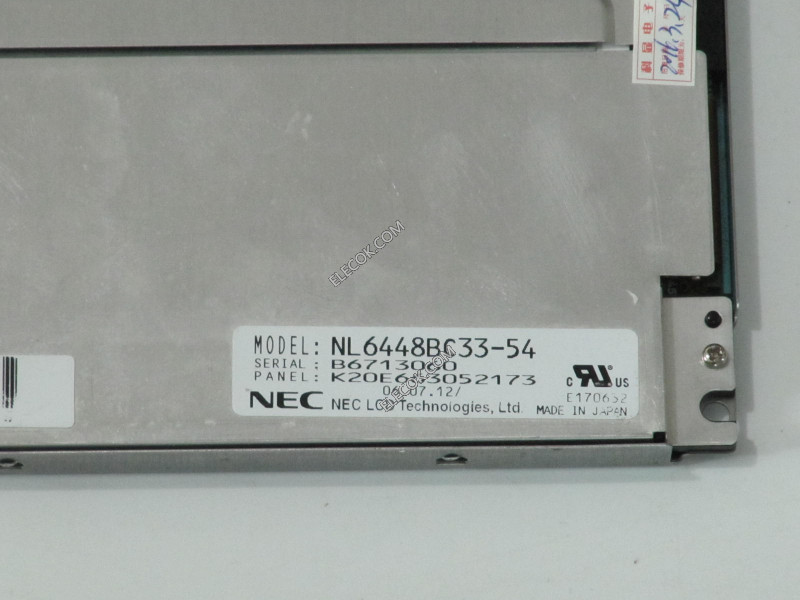 NL6448BC33-54 10.4" a-Si TFT-LCD Panel for NEC, used