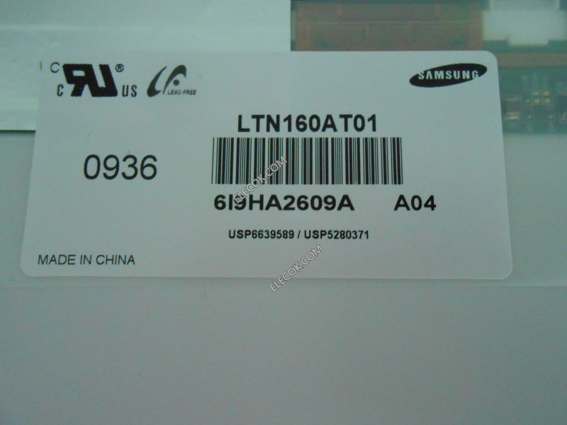 LTN160AT01-A04 SAMSUNG 16.0" a-Si TFT-LCD Painel 
