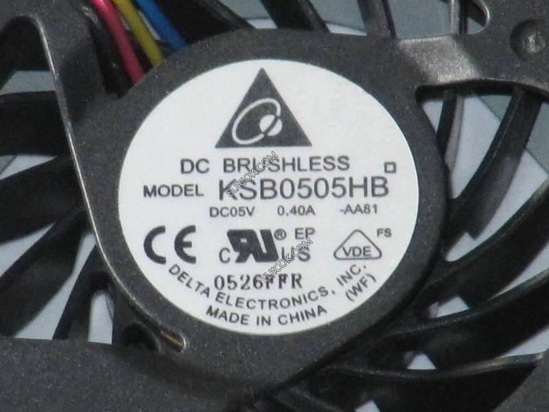 DELTA KSB0505HB -AA81 5V 0,4A 4 cable enfriamiento ventilador 