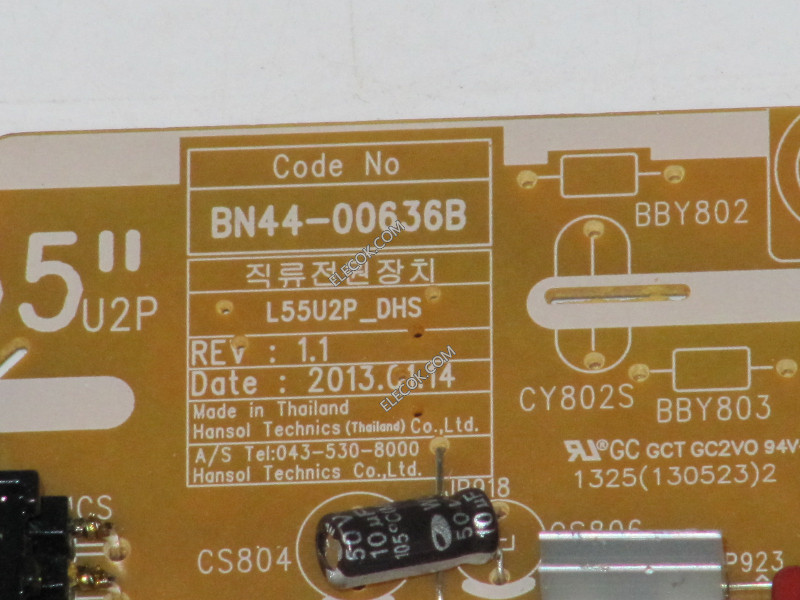 BN44-00636B L55U2P_DHS Samsung placa de energética usado 