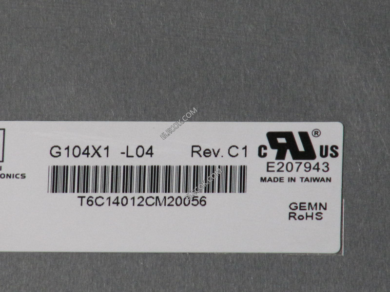 G104X1-L04 10.4" a-Si TFT-LCD 패널 ...에 대한 CMO Inventory new 