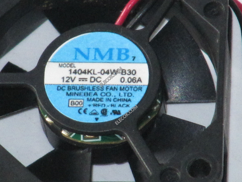 NMB 1404KL-04W-B30 12V 0,06A 2fios ventoinha 