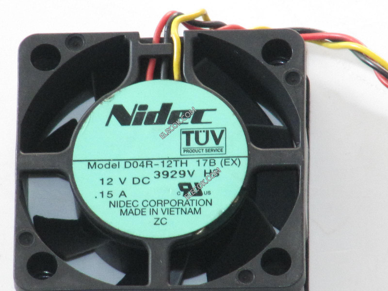 Nidec D04R-12TH 12V 0.15A 3wires Cooling Fan
