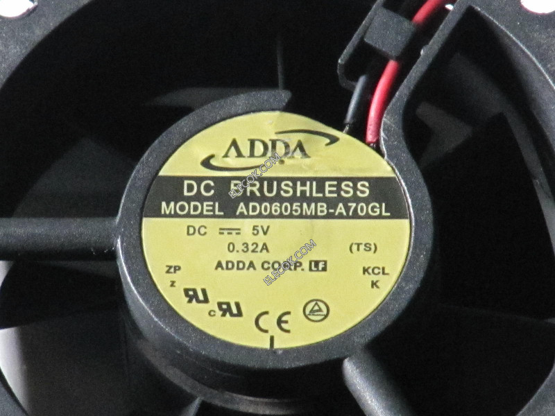ADDA AD0605MB-A70GL 5V 0,32A Enfriamiento Ventilador 