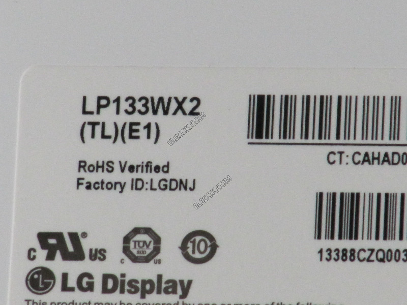 LP133WX2-TLE1 13,3" a-Si TFT-LCD Painel para LG Exibição 