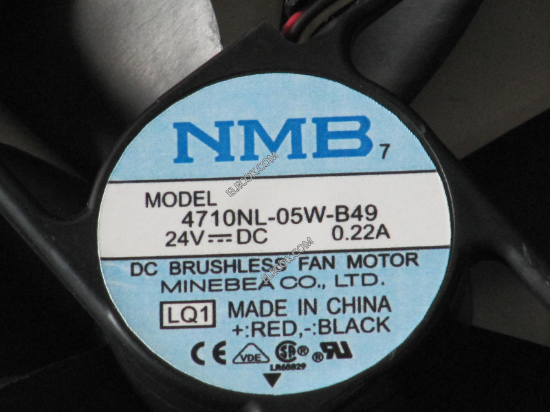 NMB 4710NL-05W-B49 12025 24V 0,22A 3 ledninger vifte 
