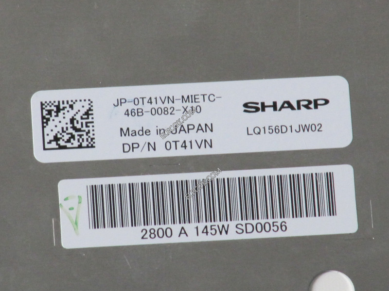 LQ156D1JW02 15,6" IGZO TFT-LCD Paneel voor SHARP 