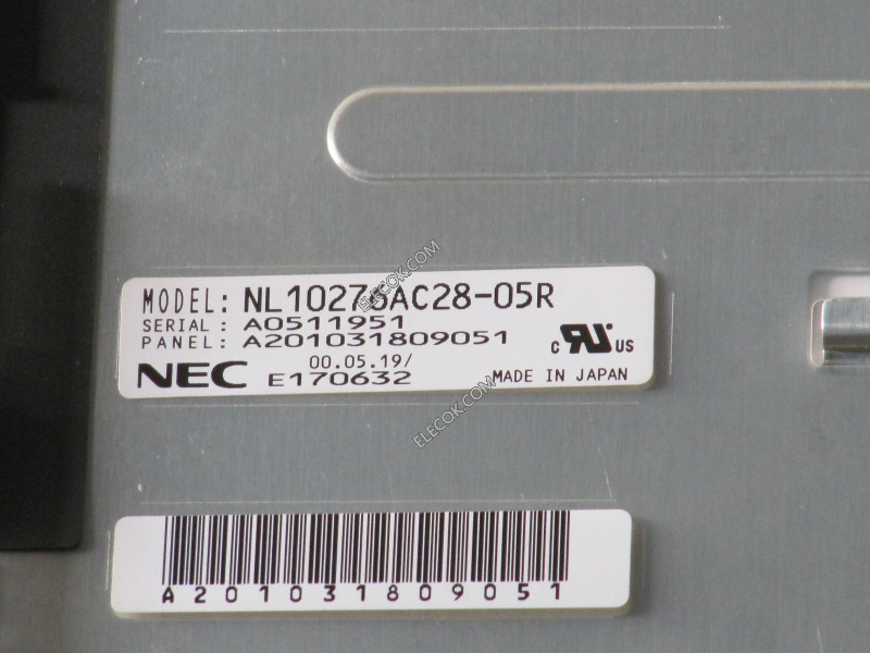 NL10276AC28-05R 14,1" a-Si TFT-LCD Panel para NEC 