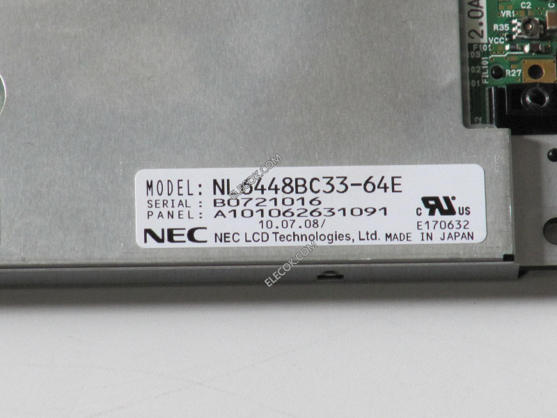 NL6448BC33-64E 10,4" a-Si TFT-LCD Panneau pour NEC usagé 