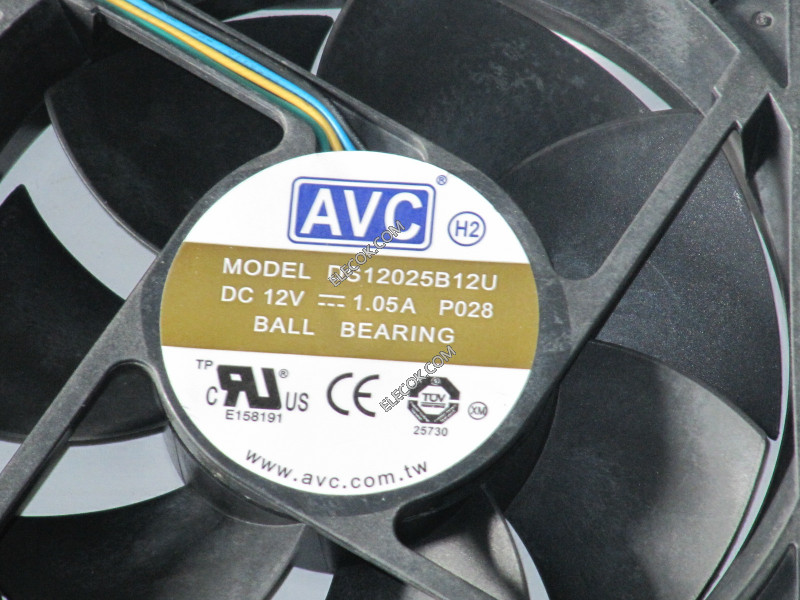 AVC DS12025B12U 12V 1,05A 4 fili Ventilatore 