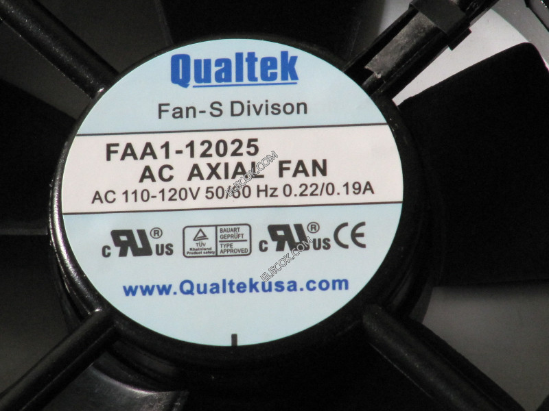 Qualtek FAA1-12025NBMW31 115V 0.19A 20.7W 2wires Cooling Fan