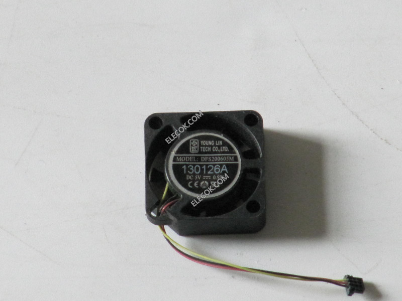 YOUNG LIN DFS200605M 5V 0,9W 3wires cooling fan 