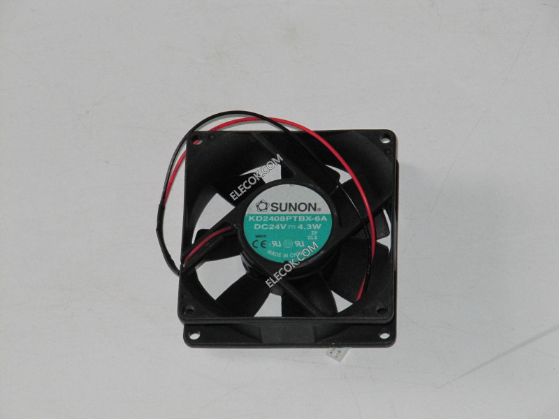 sunon KD2408PTBX-6A 8025 8cm 24V 4,3W 2wires Double ball inverter fan 
